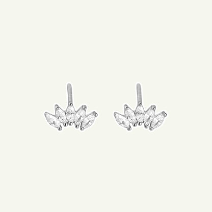 Stacked Cubic Zirconia Cluster Studs