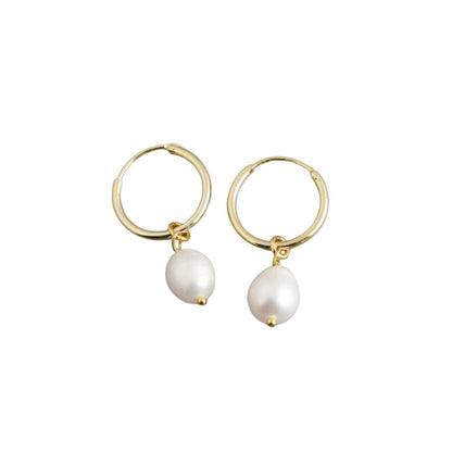 Staple Fresh Water Pearl Hoops