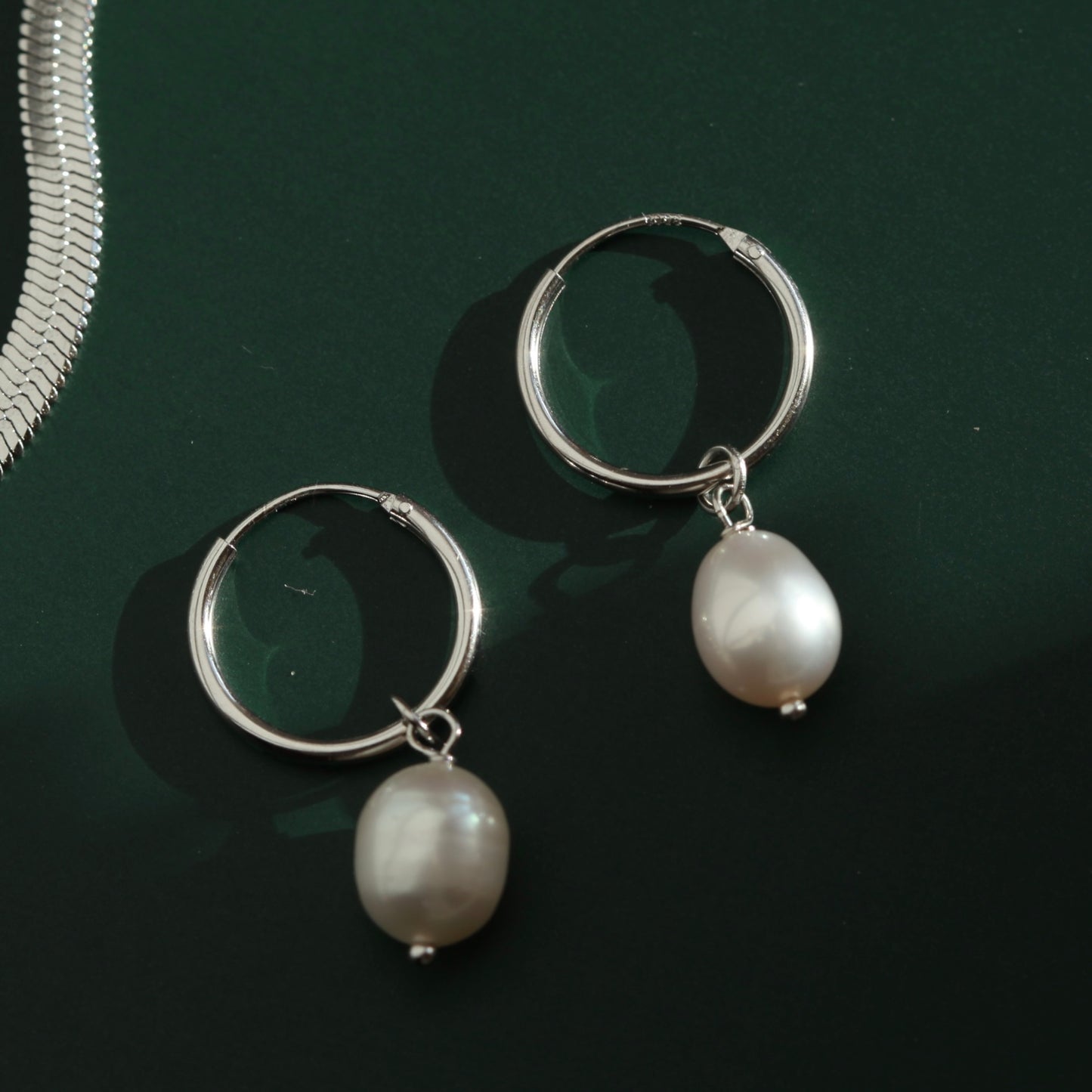 Staple Fresh Water Pearl Hoops