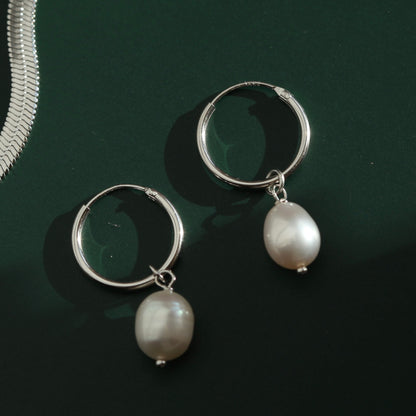 Staple Fresh Water Pearl Hoops