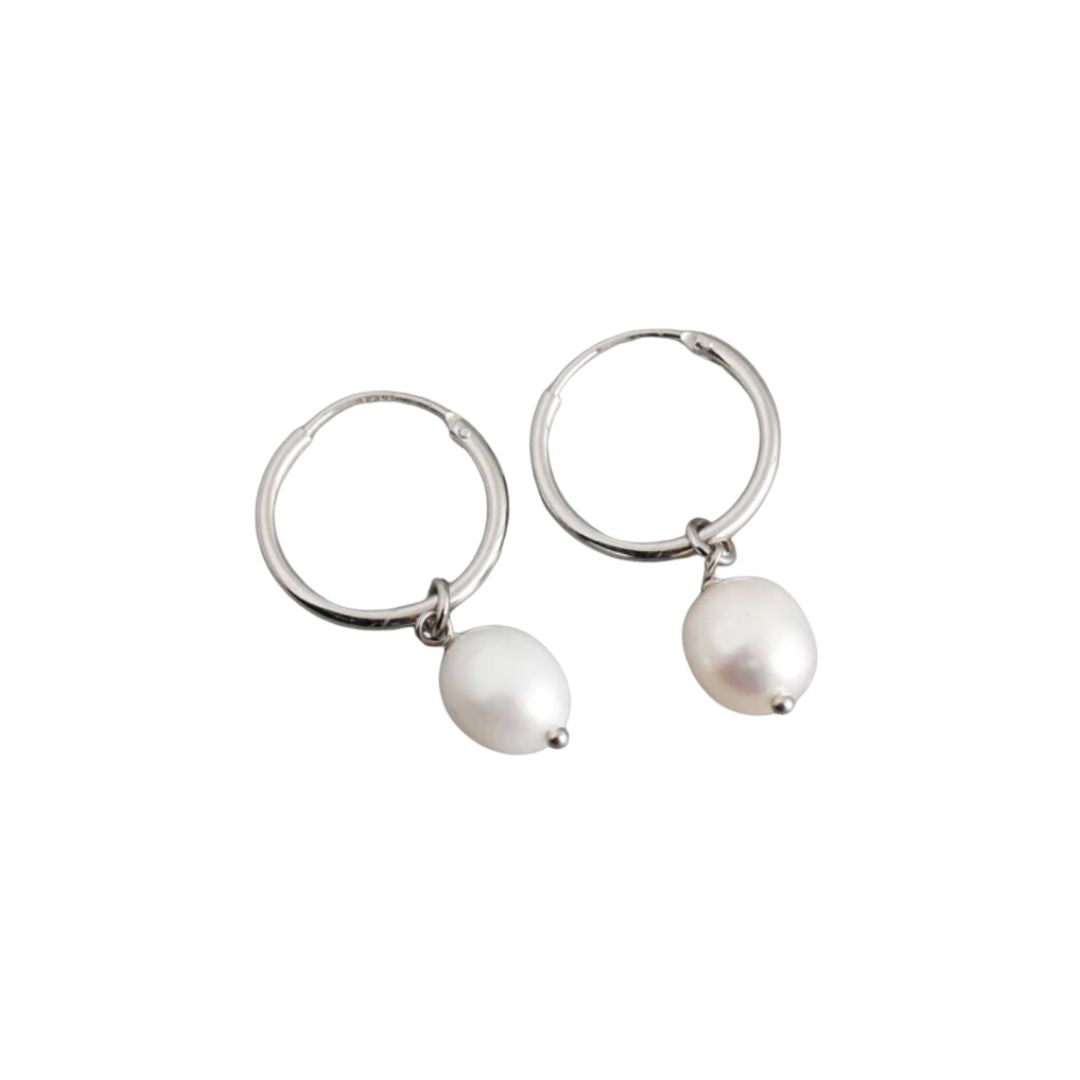 Staple Fresh Water Pearl Hoops